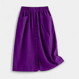 Gabriella Budapest | Elegáns Vintage Midi Szoknya Magdaléna Elülső Zsebekkel