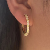 Gabriella Budapest | Arany 18K Zirconia Kereszt Fülbevaló