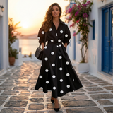 Lana - Elegáns pamut ruha gallérral