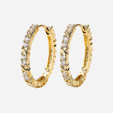 Gabriella Budapest | Arany 18K Zirconia Kereszt Fülbevaló