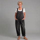 Gabriella Budapest | Sara - Vintage Mosott Farmer Anyagból Készült Kertésznadrág