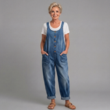 Gabriella Budapest | Sara - Vintage Mosott Farmer Anyagból Készült Kertésznadrág