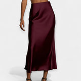 Gabriella Budapest | Elegáns Szatén Midi Szoknya