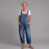 Gabriella Budapest | Sara - Vintage Mosott Farmer Anyagból Készült Kertésznadrág