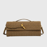 Kamilla Budapest | Cseresznye | Luxus Velúr Intrecciato Klutch