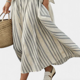 Gabriella Budapest | Elegáns Oversize Blúz-Szoknya Vászon Szett