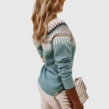 Gabriella Budapest | Elegáns Nordic Mintás Pulóver