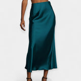Gabriella Budapest | Elegáns Szatén Midi Szoknya