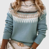 Gabriella Budapest | Elegáns Nordic Mintás Pulóver