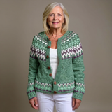 Lila - Fair Isle kötött kardigán