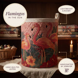 Flamingók a Napon | Kézzel Tűzött Mosóskosár