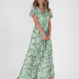 Gabriella Budapest | Virágmintás Chiffon Maxi Ruha
