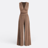 Gabriella Budapest | Leonor - Ujjatlan, széles lábú elegáns overall