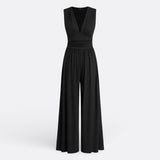 Gabriella Budapest | Leonor - Ujjatlan, széles lábú elegáns overall