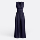 Gabriella Budapest | Leonor - Ujjatlan, széles lábú elegáns overall