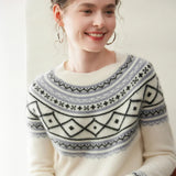 Gabriella Budapest | Jacquard Norvale Alpine kasmír pulóver