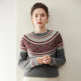 Gabriella Budapest | Jacquard Norvale Alpine kasmír pulóver