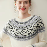 Gabriella Budapest | Jacquard Norvale Alpine kasmír pulóver