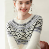 Gabriella Budapest | Jacquard Norvale Alpine kasmír pulóver
