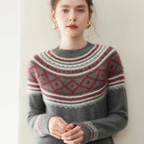 Gabriella Budapest | Jacquard Norvale Alpine kasmír pulóver