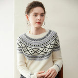 Gabriella Budapest | Jacquard Norvale Alpine kasmír pulóver