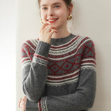 Gabriella Budapest | Jacquard Norvale Alpine kasmír pulóver
