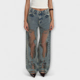 Gabriella Budapest | Átlátszó Kék Denim Farmer Trixie
