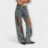 Gabriella Budapest | Átlátszó Kék Denim Farmer Trixie