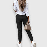 Kamilla Budapest | Lina – Elegáns slim fit jogger nadrág üzleti stílusban