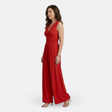 Gabriella Budapest | Leonor - Ujjatlan, széles lábú elegáns overall