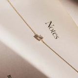 Gabriella Budapest | Moissanite Kővel Díszített Karkötő 14k Aranyban