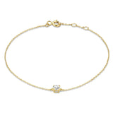 Gabriella Budapest | Moissanite Kővel Díszített Karkötő 14k Aranyban