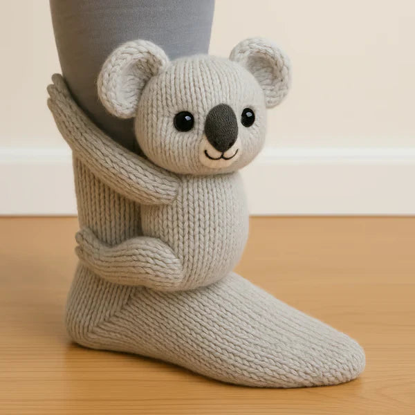 Sina koala mintás bolyhos zokni